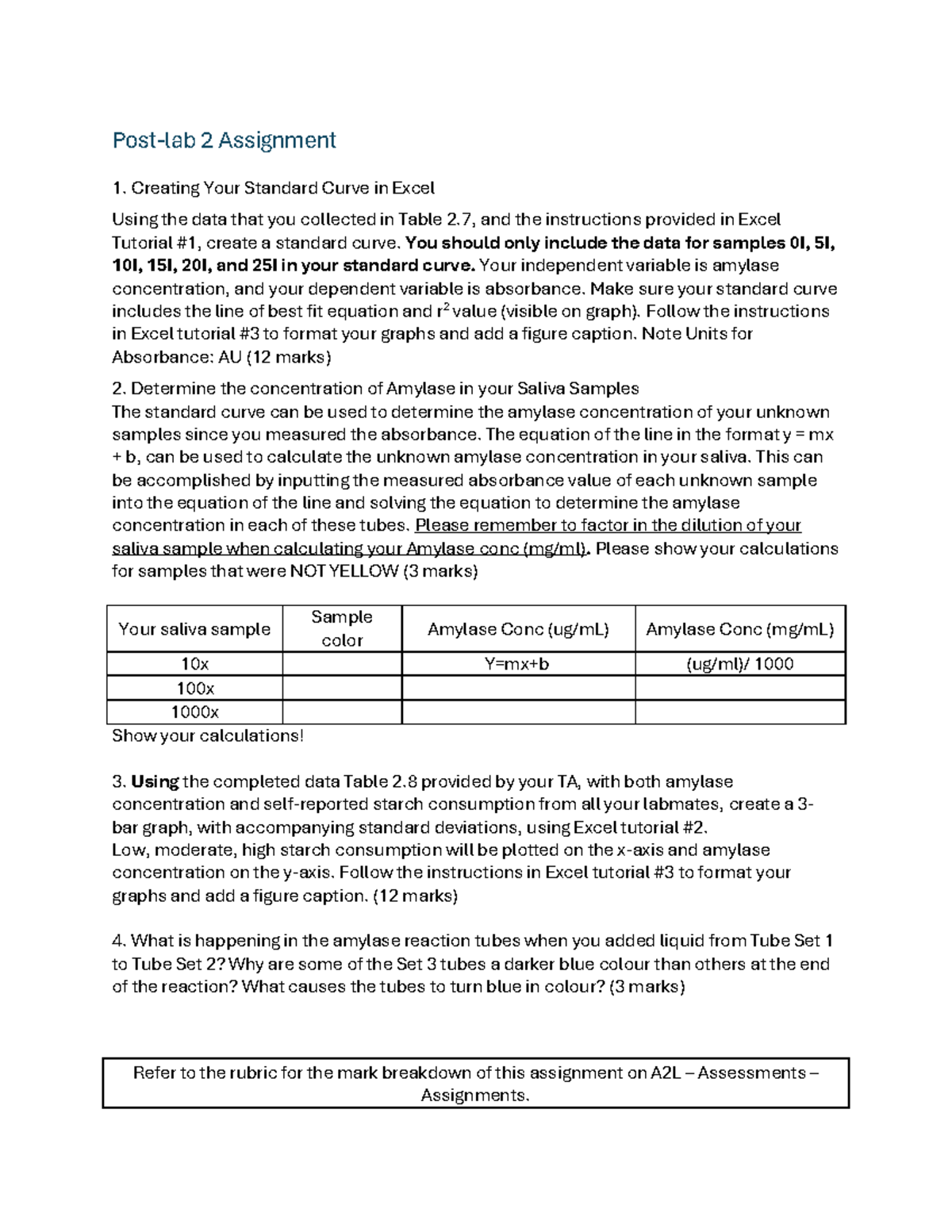 Post Lab 2 Assignment W25 - Post-lab 2 Assignment Creating Your ...