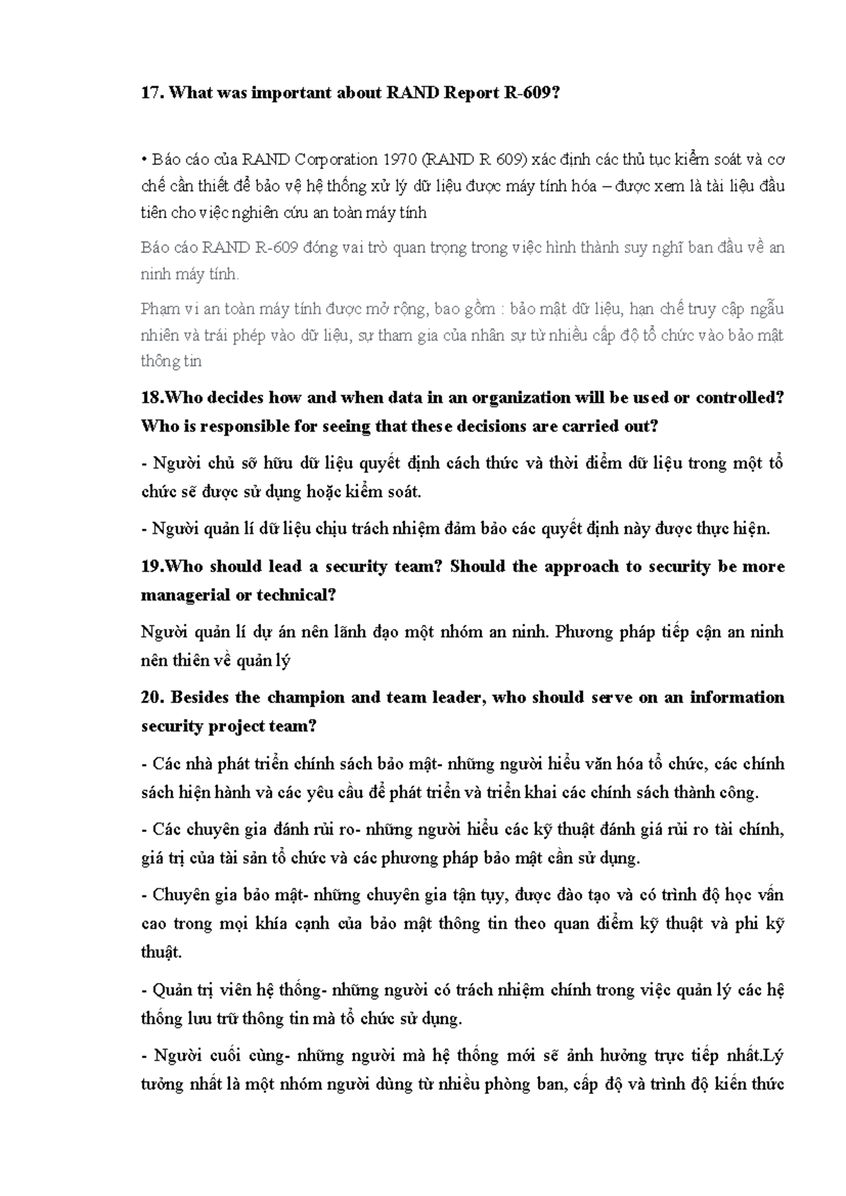 BTAP Module 1 17.18.19.20 YẾN - 17. What was important about RAND ...