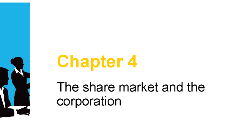 Chapter 4: The Share Market and Corporations (FIN 9e) - Studocu