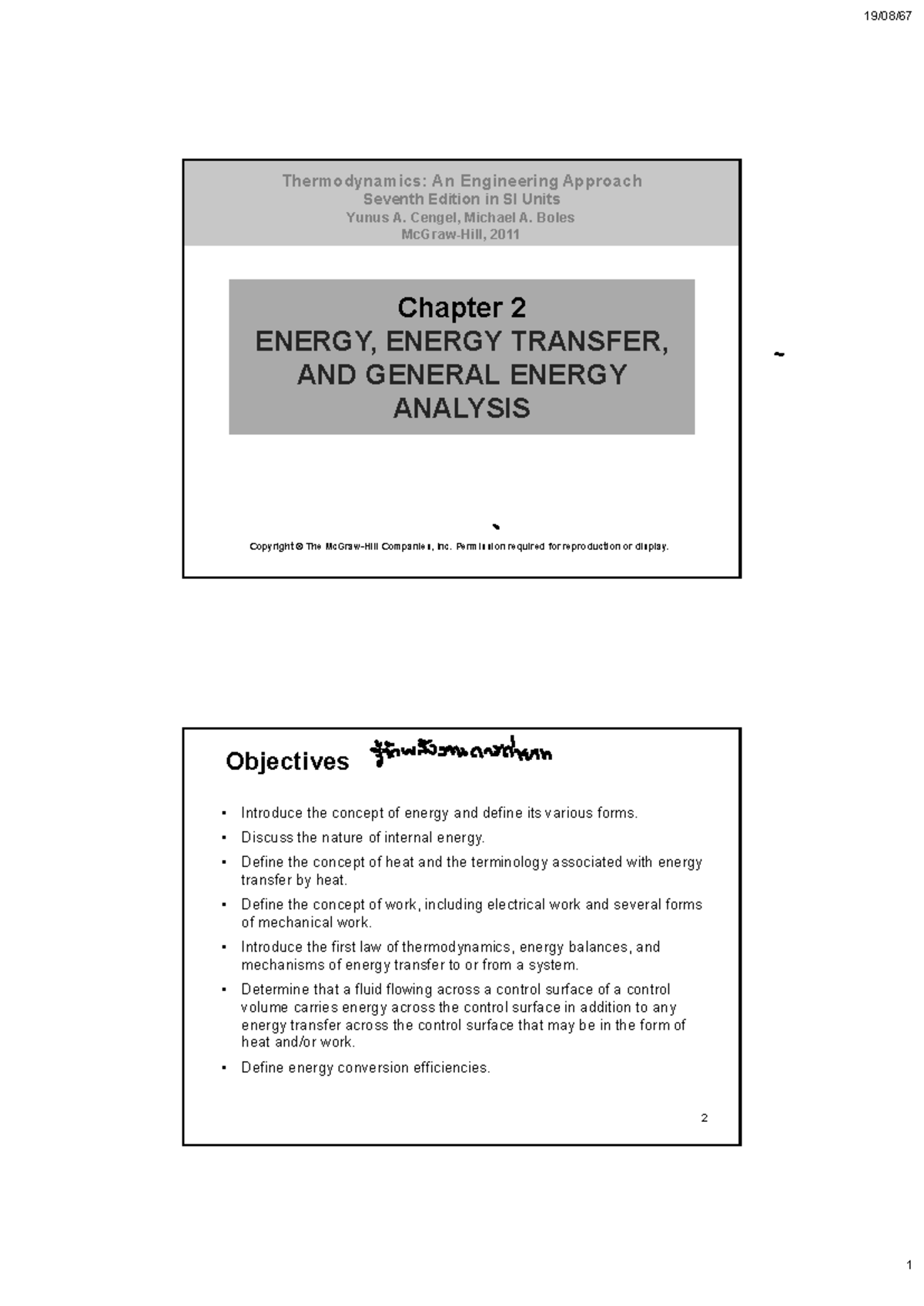 Chapter 2: Energy Transfer and Analysis in Thermodynamics (ENGR 101 ...