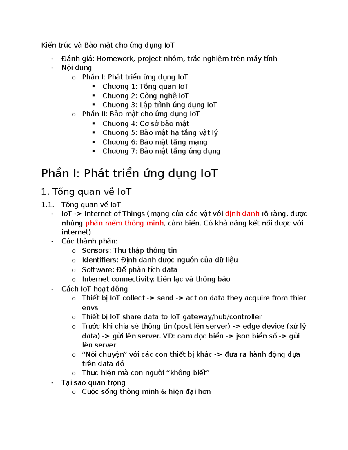 Kiến trúc và Bảo mật cho Ứng dụng IoT: Đánh giá Homework nhóm - Studocu