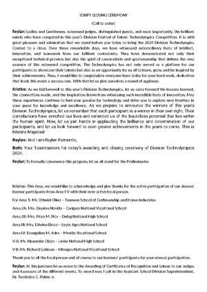 Investiture Script for the Boy Scouts of the Philippines 2024 - Studocu