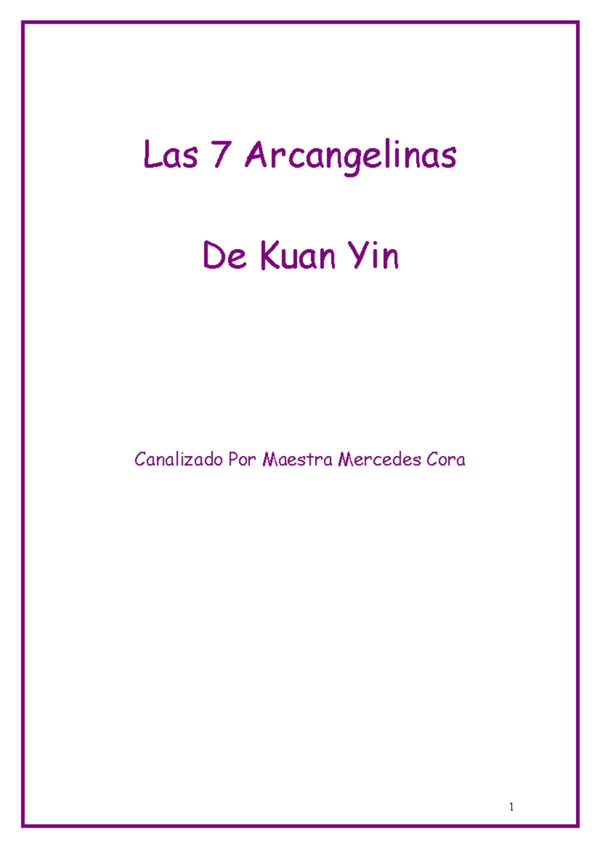 Manual de las 7 Arcangelinas de Kuan Yin: Guía de Sanación y Misericordia - Document Preview