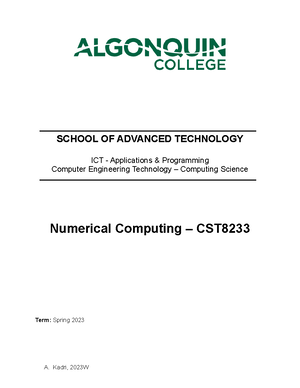 Standard Normal Distribution - Example - Numerical Computing CST ...
