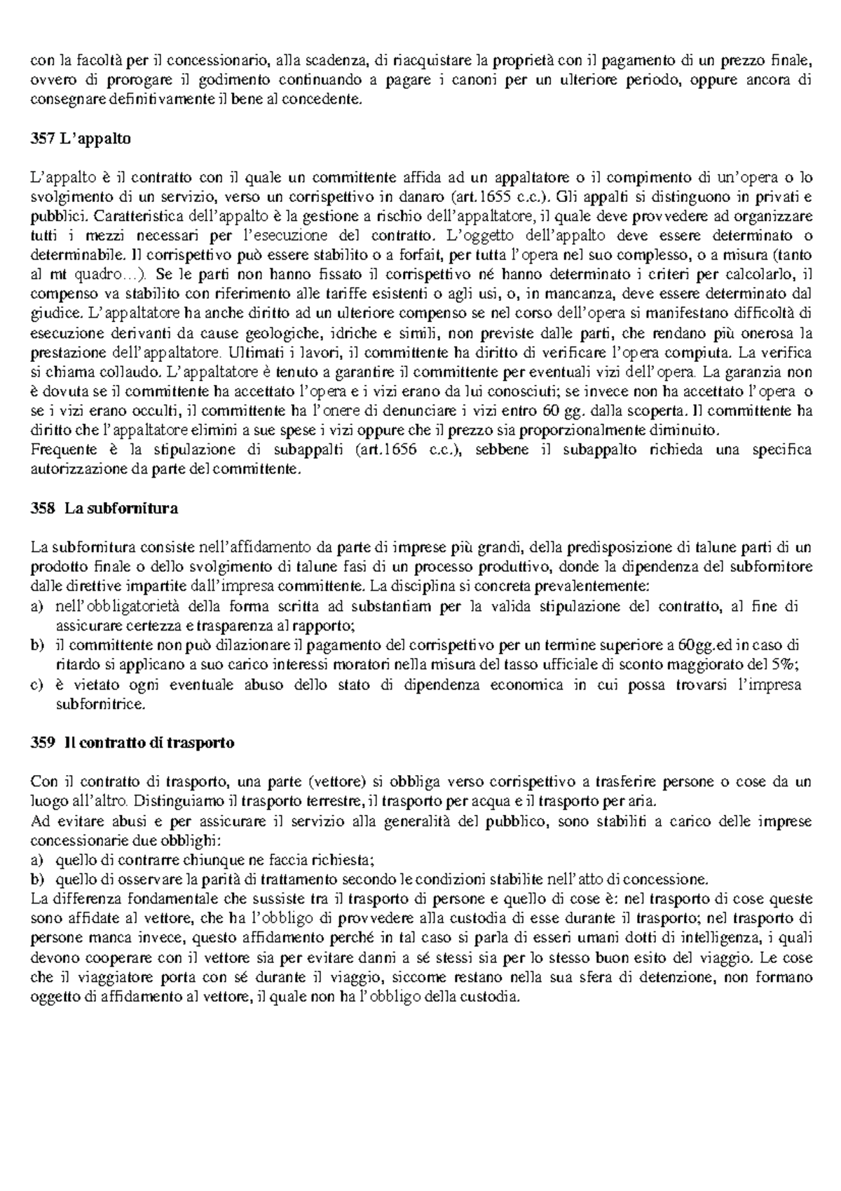 Riassunto Manuale Diritto Privato (3di3) - Parte 3: Contratti e Normative - Document Preview