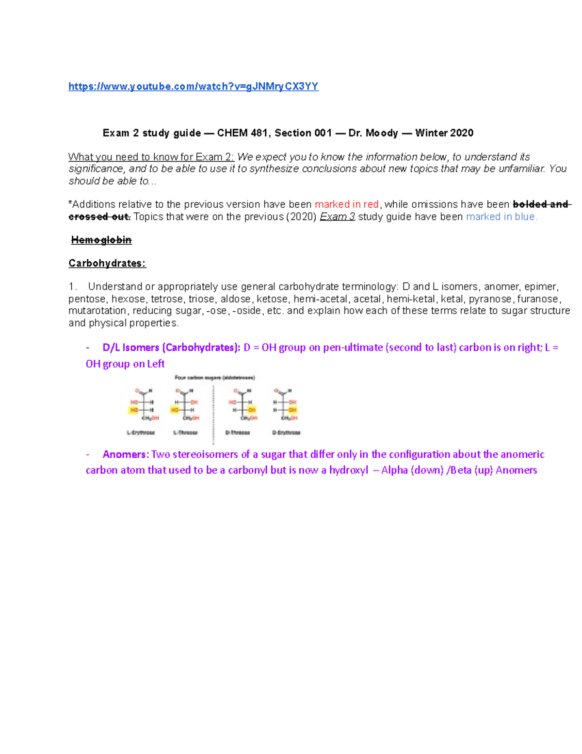 CHEM 481 Exam 2 Study Guide - Key Topics and Concepts Review - Studocu