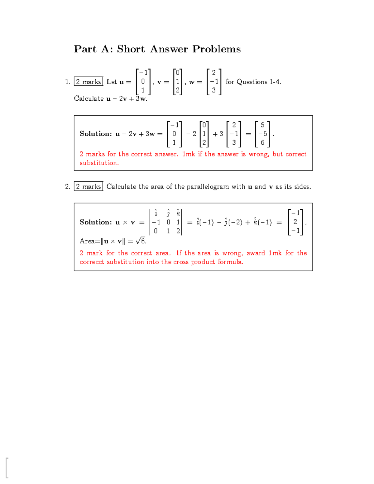 MT1 152 2026 - Short Answer Problems and Solutions - Studocu
