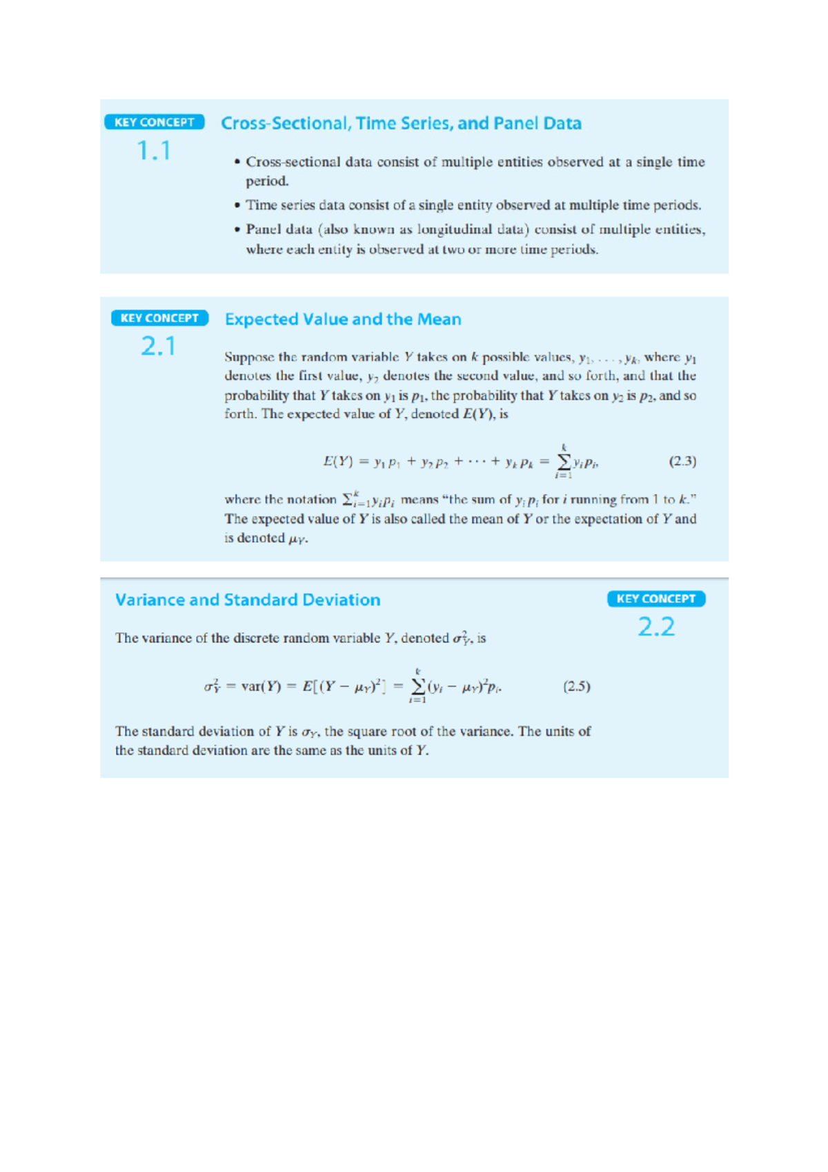 Key Concepts for Midterm Exam: Econometrics (ECON 101) - Studeersnel