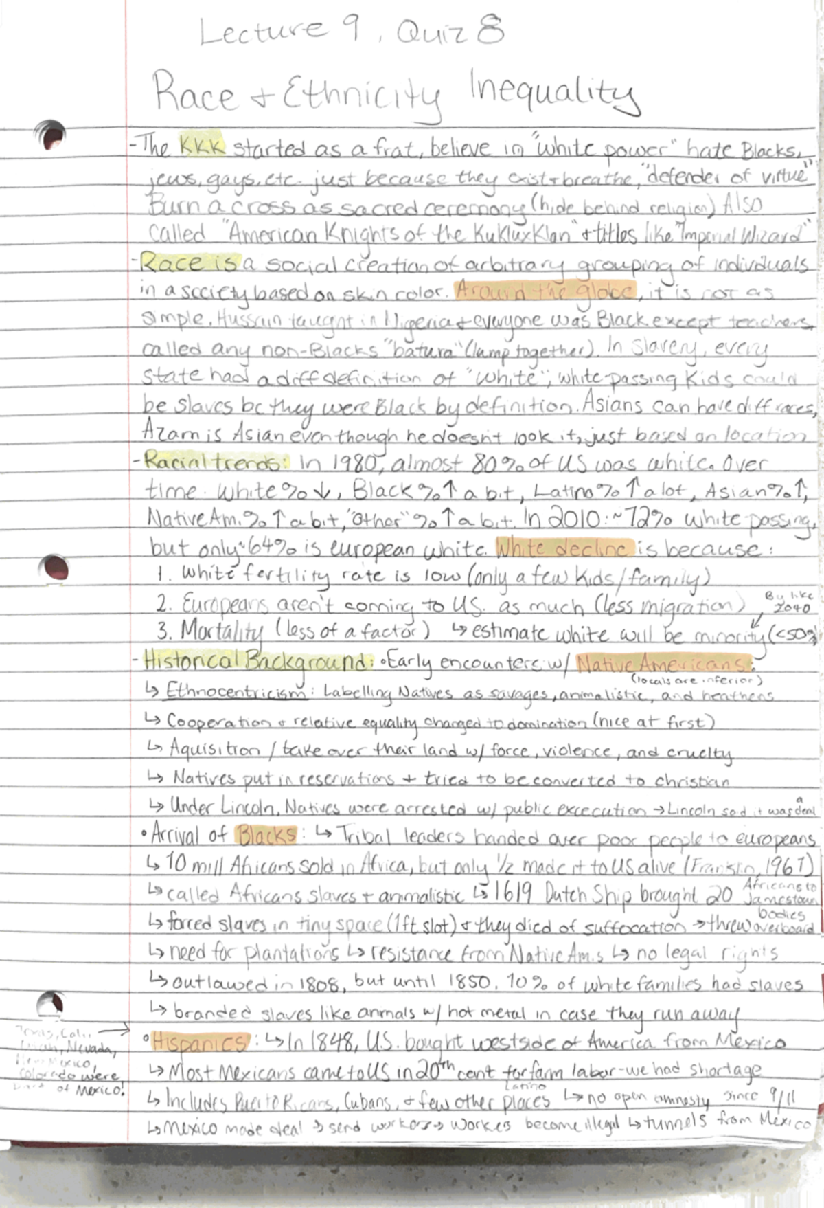 SOC 101: Lecture 9 - Race and Ethnicity Inequality Insights - Studocu