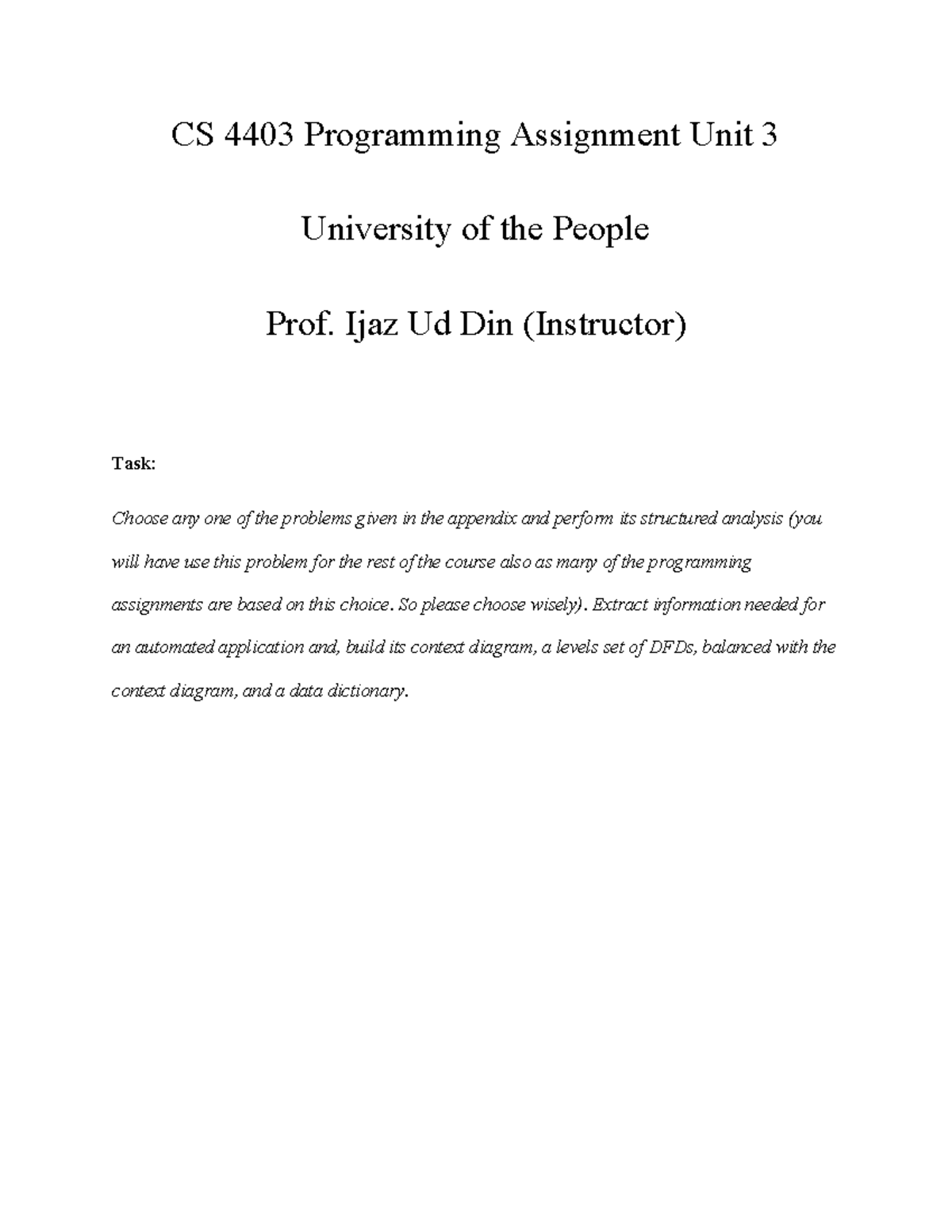 CS 4403 Programming Assignment 3: Course Registration System Analysis ...