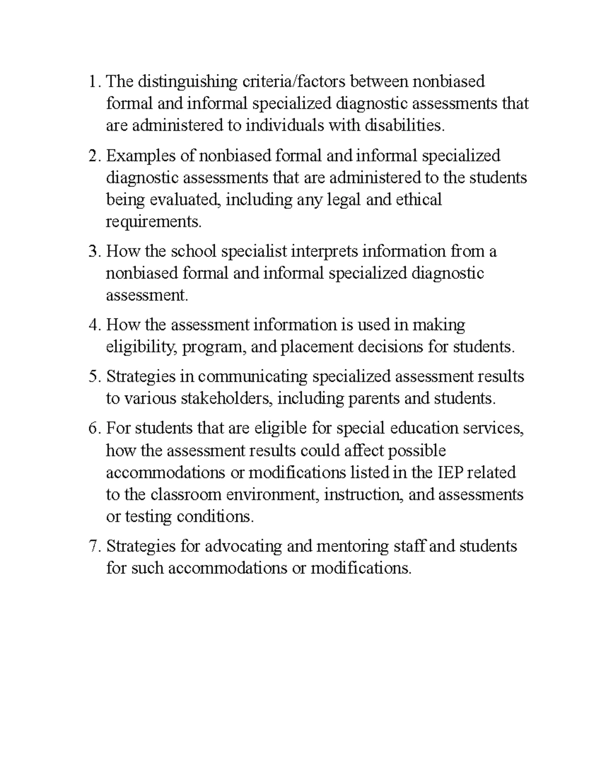 SPD531 Special Education Assessment Tools & Resources - Studocu
