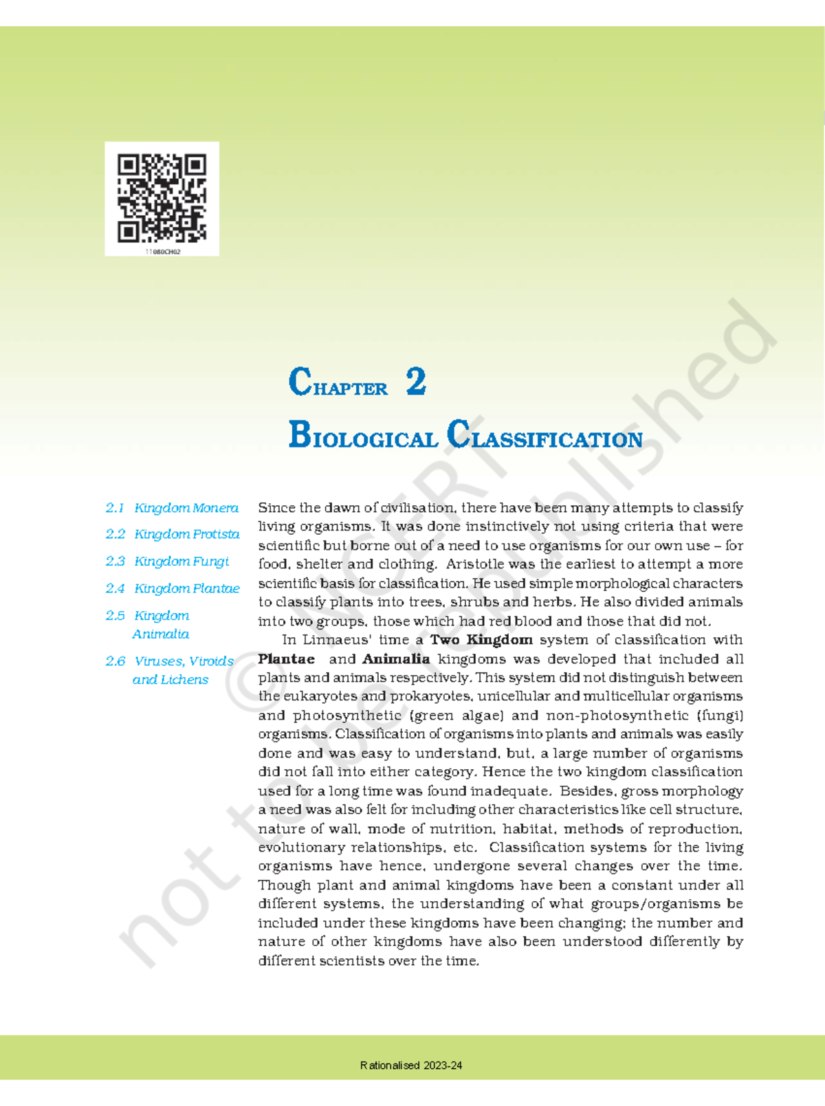Kebo102 - Lecture Notes on Biological Classification and Kingdoms - Studocu