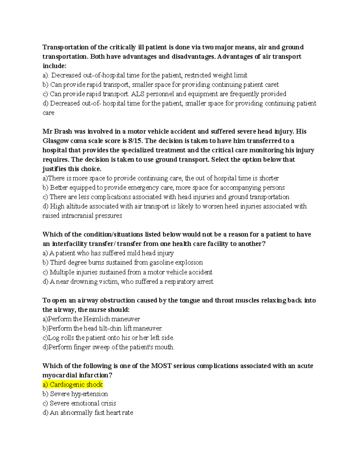 Specialized Nursing in Emergency and Disaster Management - Studocu