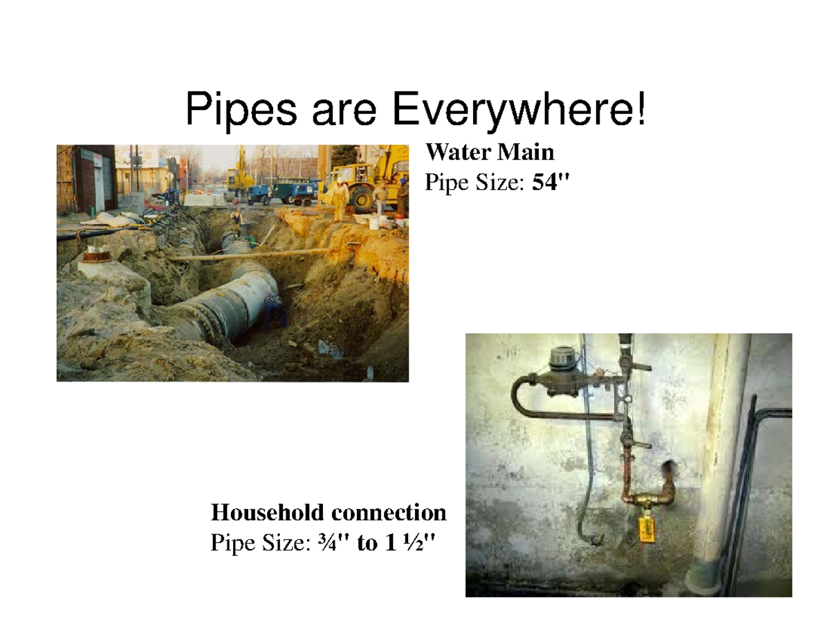 Pipe networks - TGRTGT - Pipes are Everywhere! Water Main Pipe Size: 54 ...