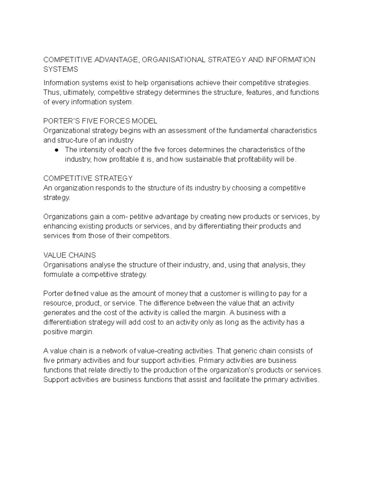 INFS2602 - Comprehensive Final Exam Notes on Information Systems - Studocu