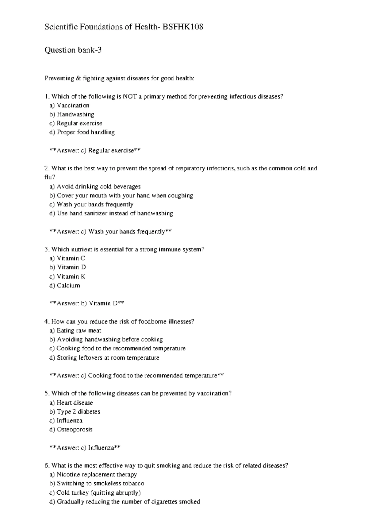 Module 3 MCQs - Creation of Healthy Relationships - SFH - Studocu