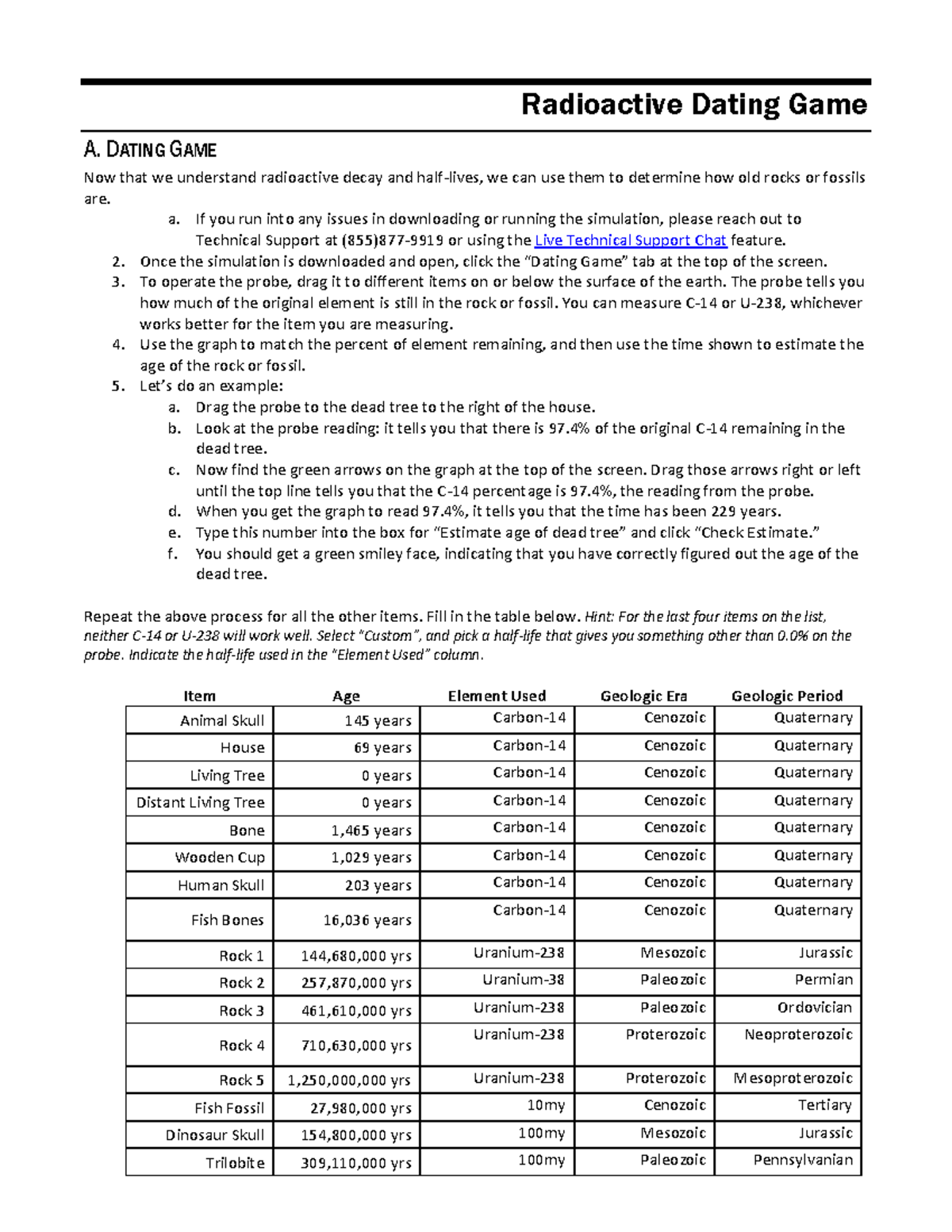 PHY205L Radioactive Dating Game Lab Report Analysis and Results - Studocu