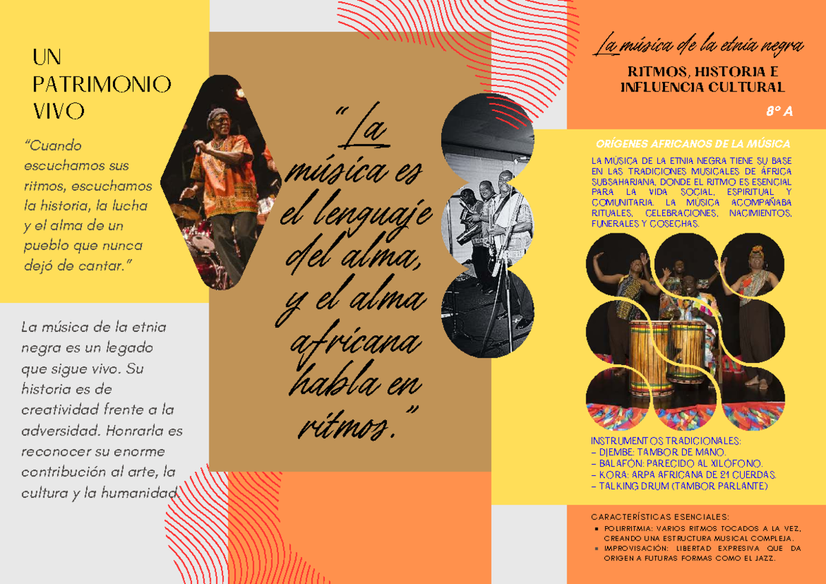 La música de la etnia negra: Ritmos, historia y legado cultural - Studocu