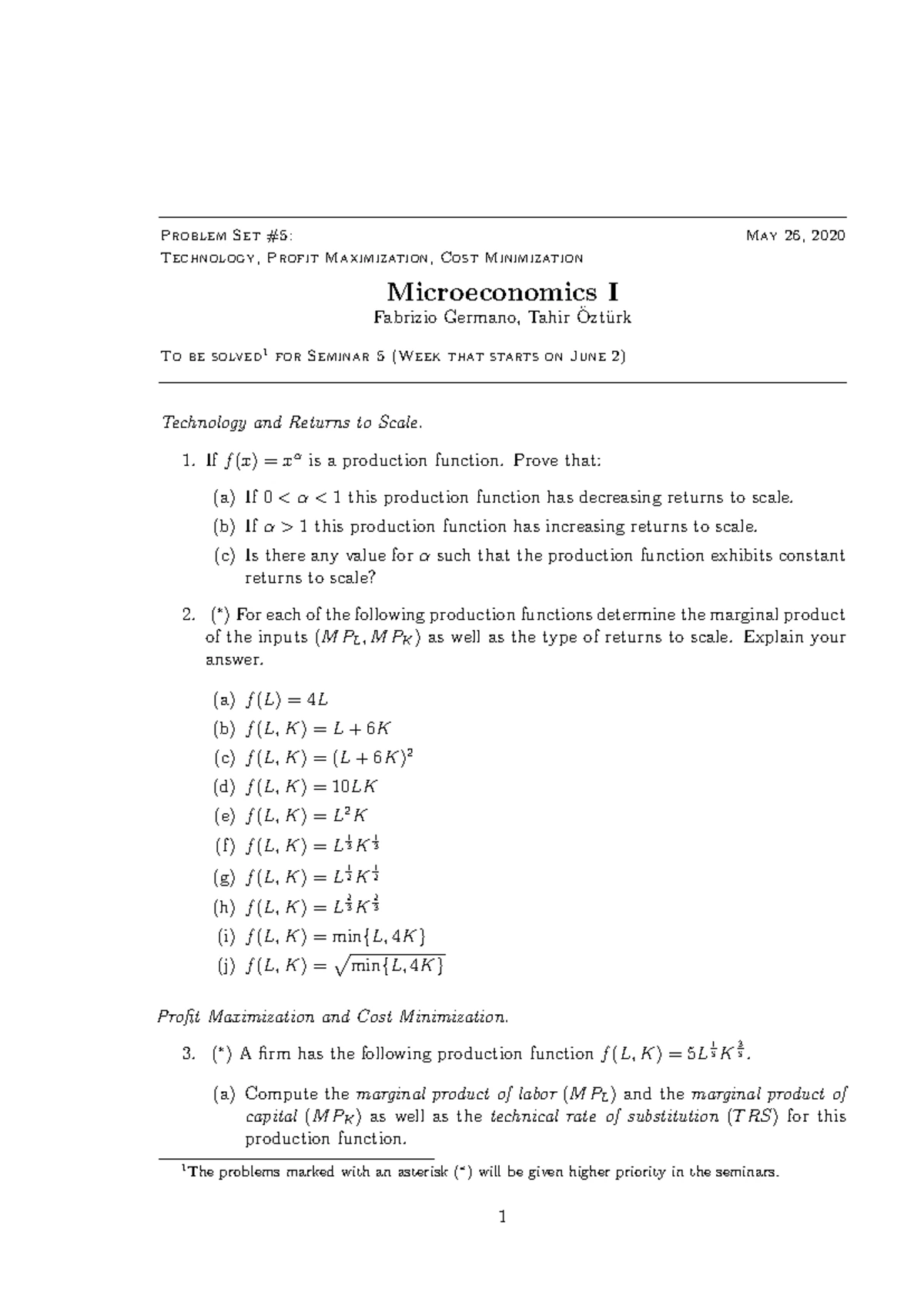 Microeconomics Problem Set 2: Consumer Choice & Demand Solutions - Studocu