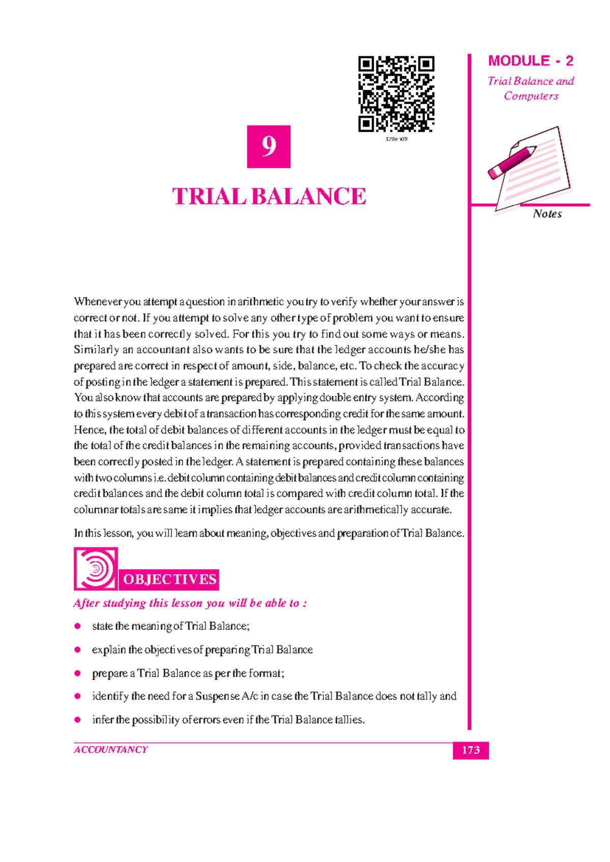 320 Accountancy Eng Lesson 9 - Notes ACCOUNTANCY Trial Balance and ...