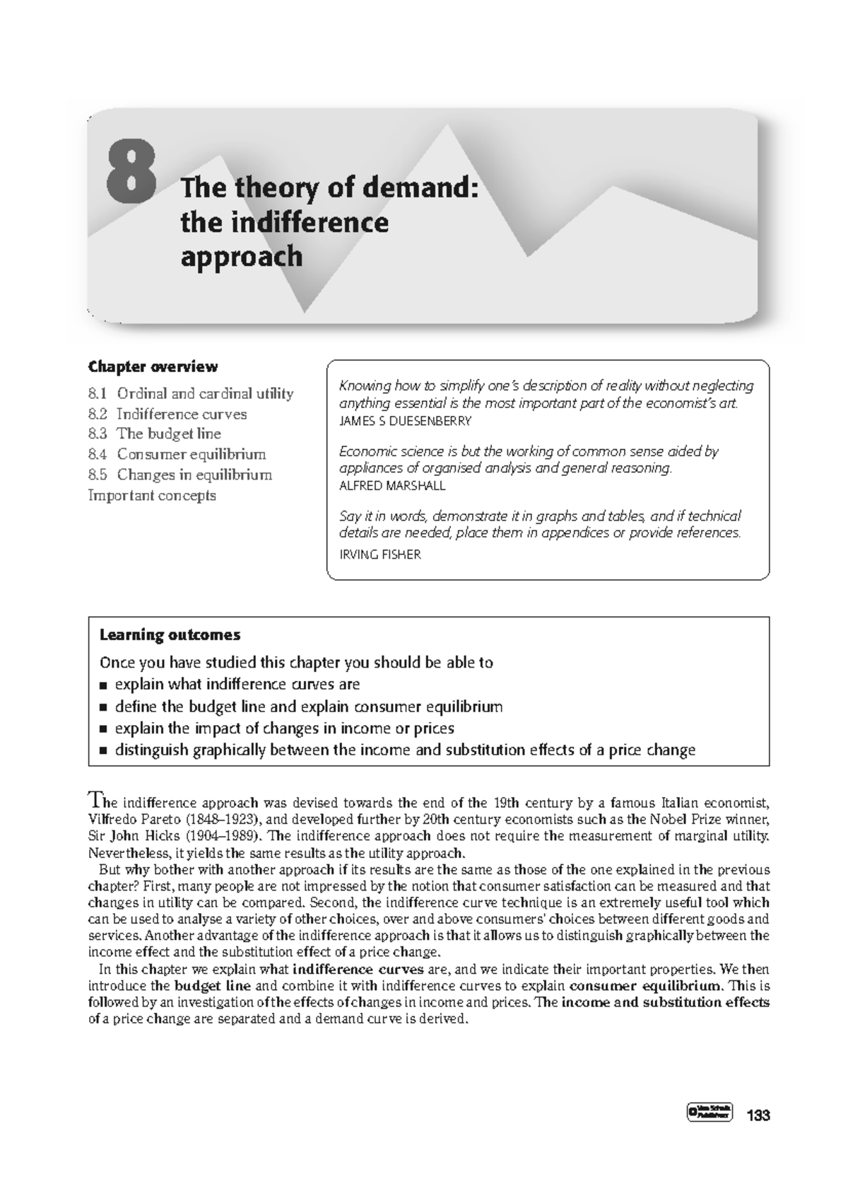 Indifference Approach to Demand Theory (ECO 101 Lecture Notes) - Studocu