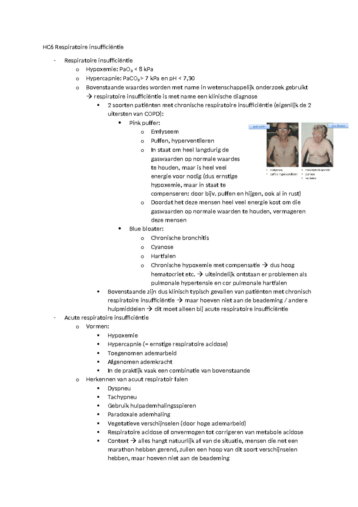 HC6 Respiratoire Insufficiëntie: Diagnose en Behandeling van Hypoxemie ...