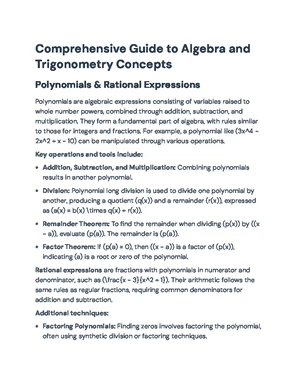 Math - Study Notes, Assignments & Exams - Studocu