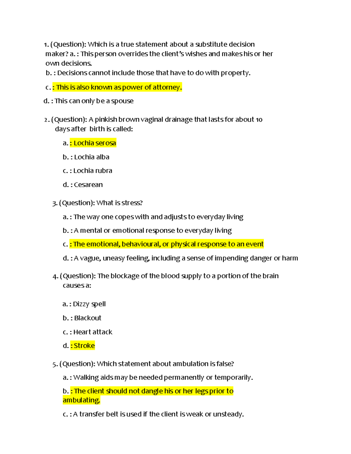 PSW Mock Test 3: Practice Questions & Answers - Studocu