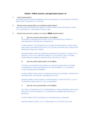 D080 study - Managing in a Global Business Environment Study Guide for ...