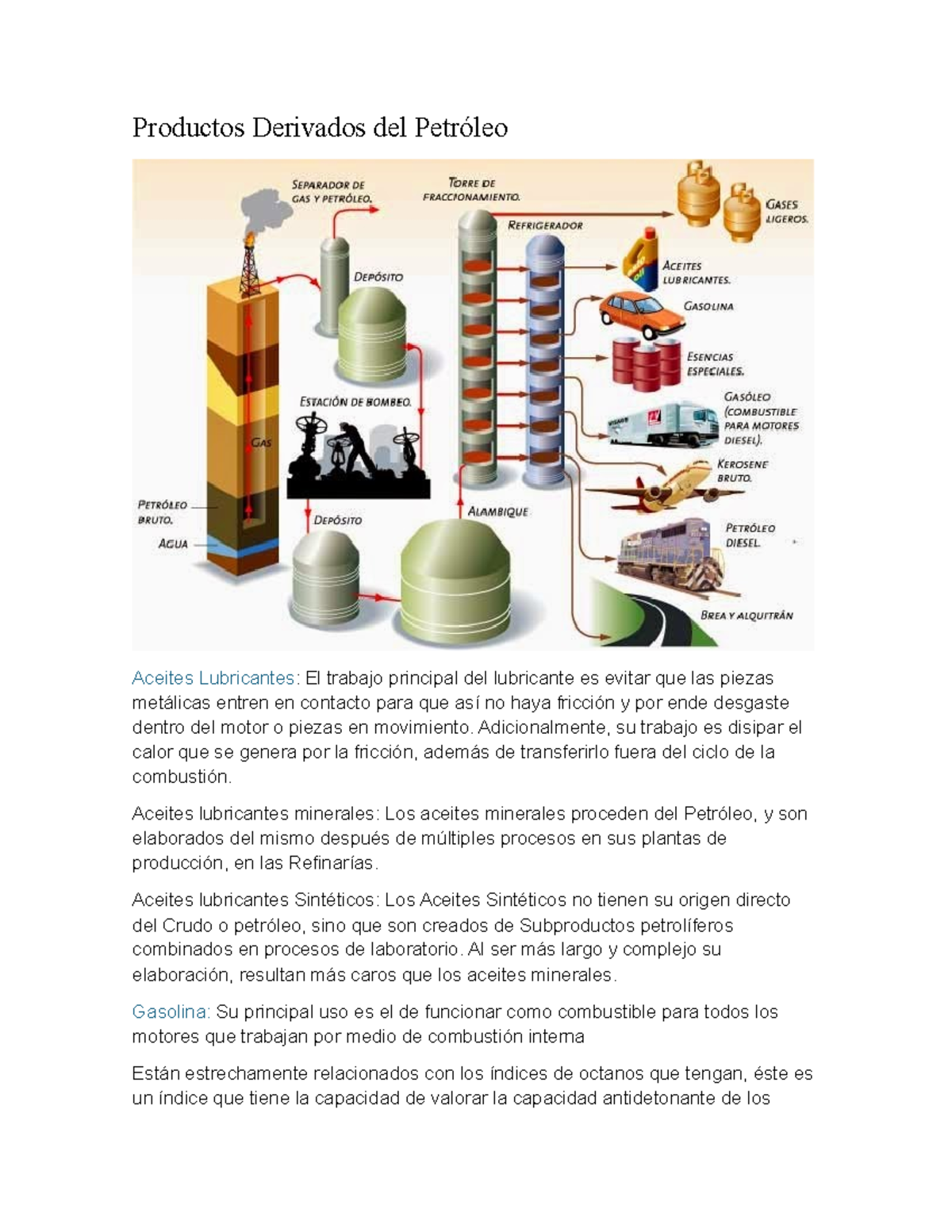 Productos Derivados del Petróleo: Tipos y Características Detalladas ...
