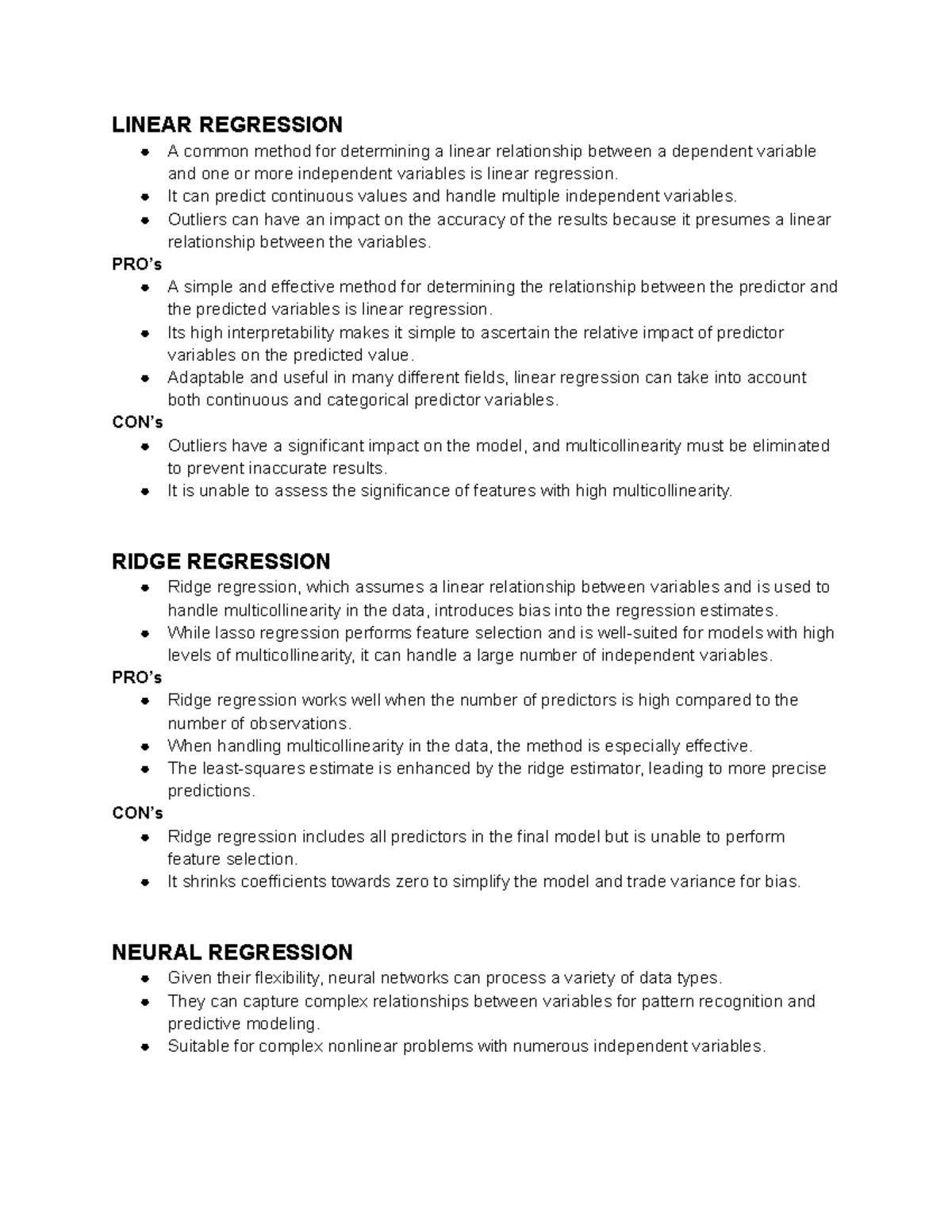 Discussion 3 - Assignment on Linear and Ridge Regression Techniques ...