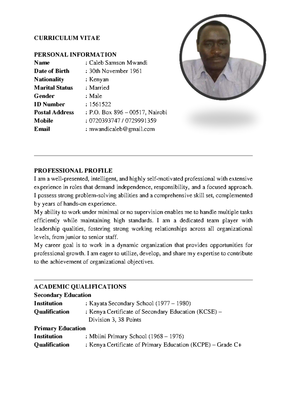 Curriculum Vitae - uiyuiyuiyuiyu - CURRICULUM VITAE PERSONAL ...