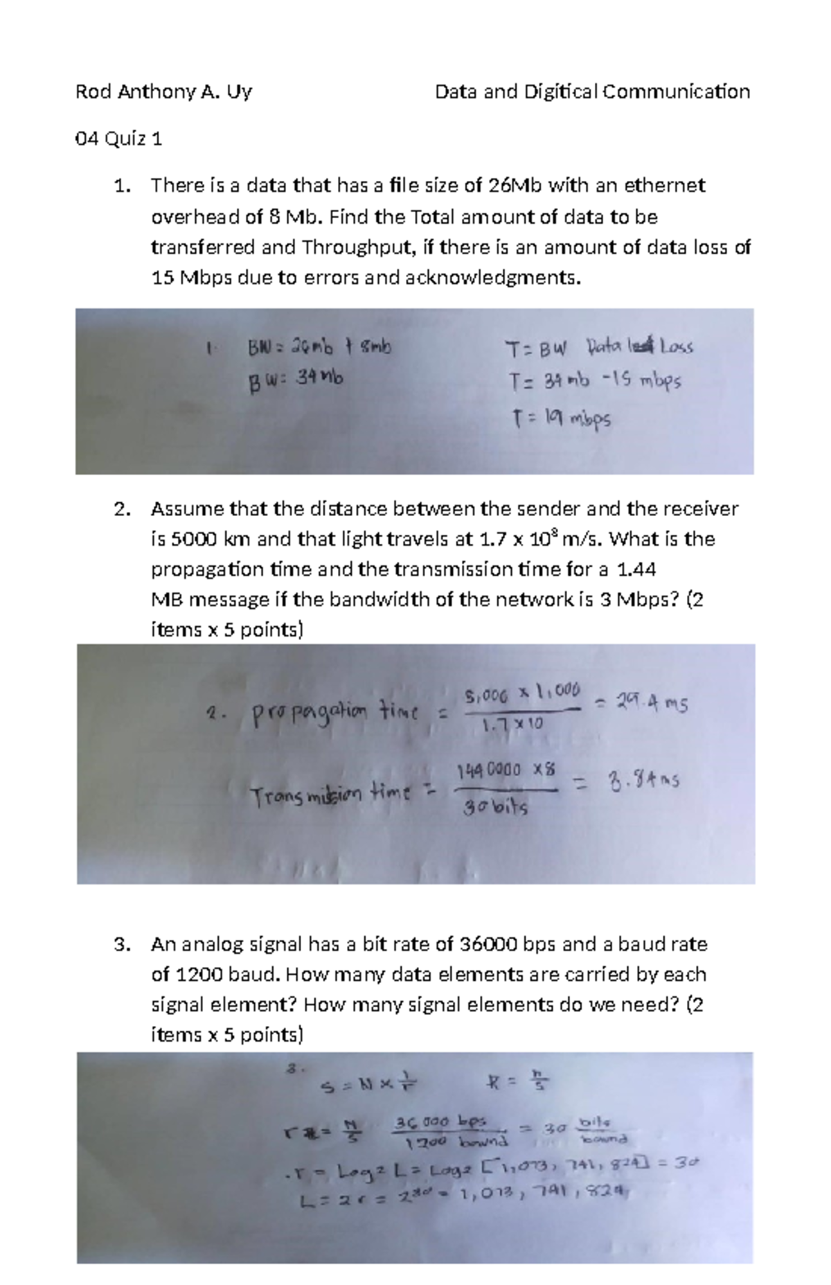 04 Quiz 1 - Data & Digital Communication Concepts - Studocu