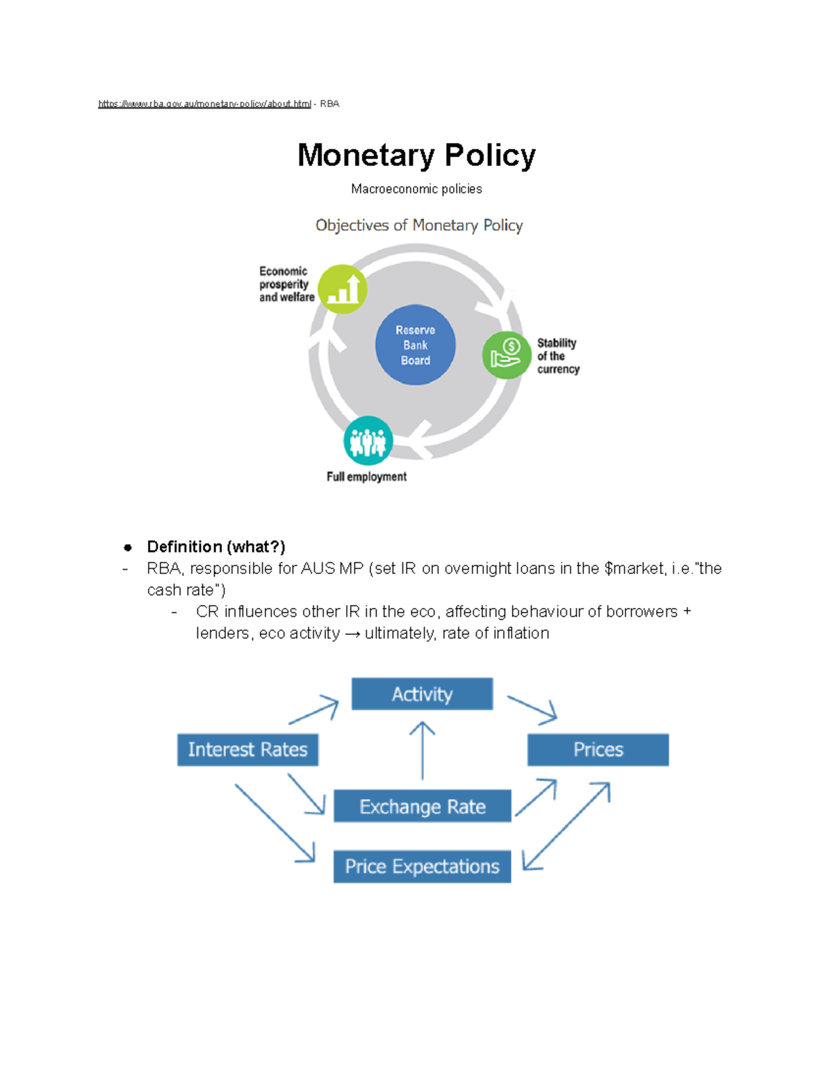 Delete when done - MP definition and purpose - rba.gov/monetary-policy ...