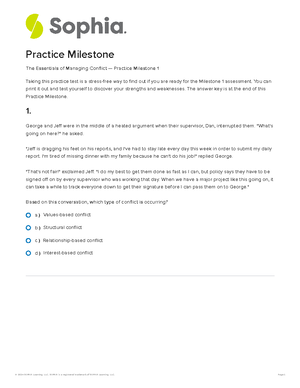 Conflict Resolution - Unit 2 - Milestone 2 - UNIT 2 MILESTONE 2 RETAKE ...