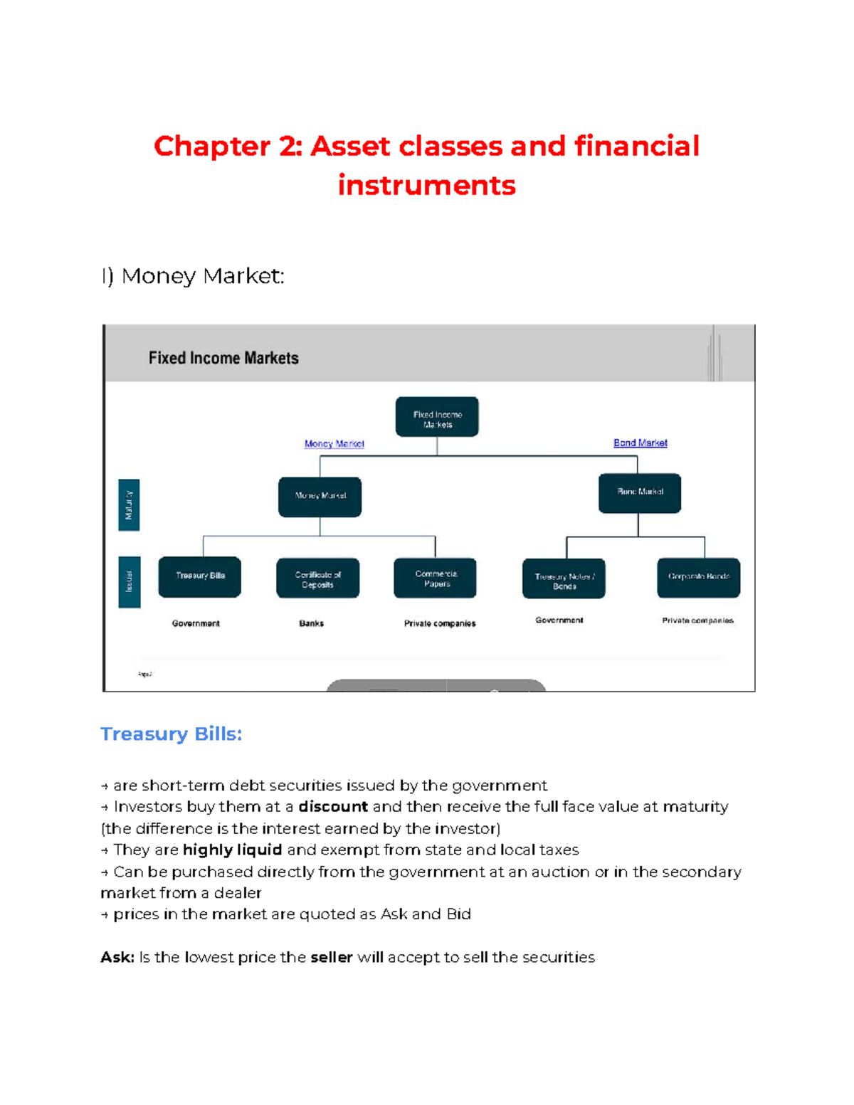 Chapter 2 FM: Summary of Asset Classes & Financial Instruments - Studocu