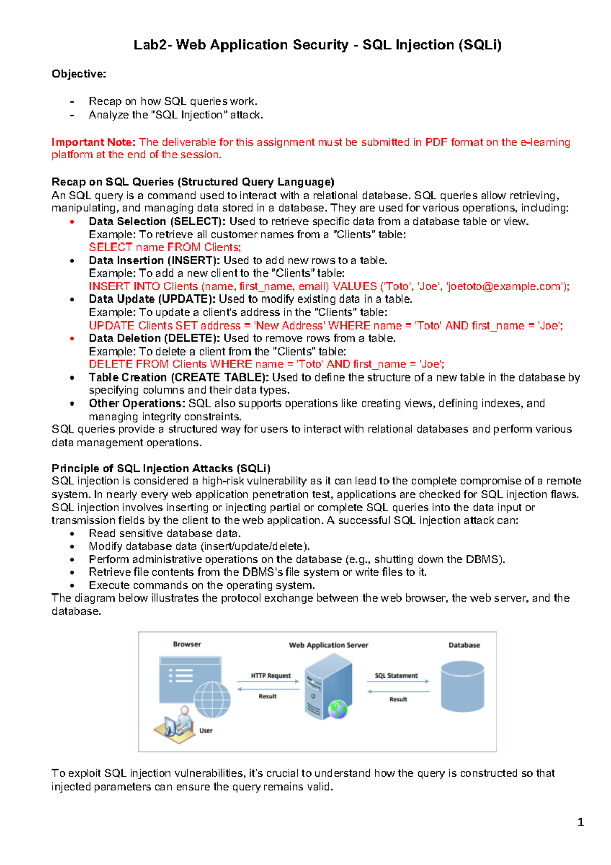 Lab2 - Web App Security: Analyzing SQL Injection (SQLi) Risks and ...