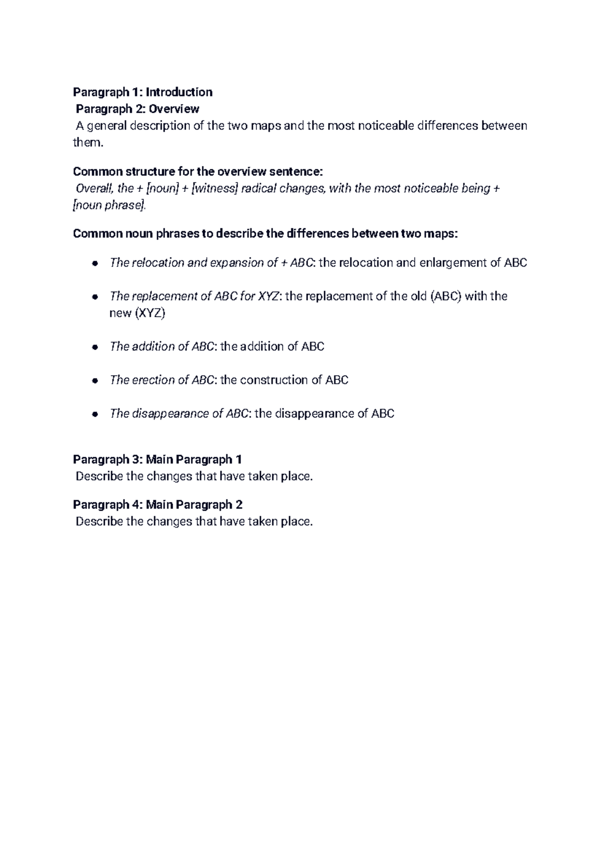 MAP Analysis - afsd: Overview of Changes Between Two Maps - Studocu