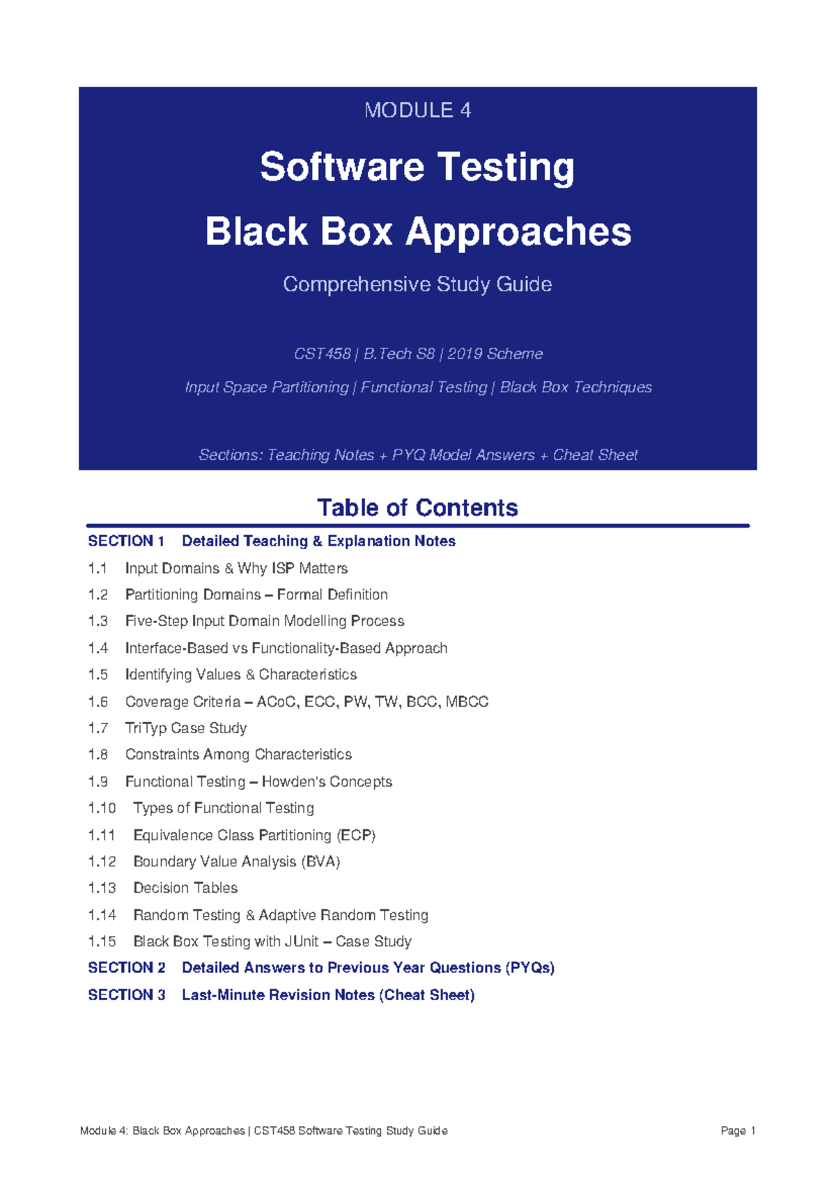 CST458 Module 4: Comprehensive Study Guide on Black Box Testing ...