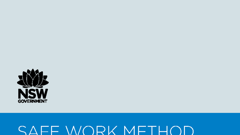 SW08502 Safe Work Method Statement for Demolition Work - Studocu