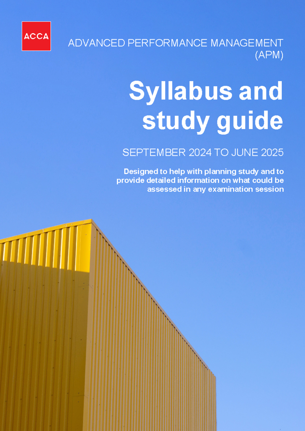 APM S24-J25 Final Exam Study Guide and Syllabus Overview - Studocu