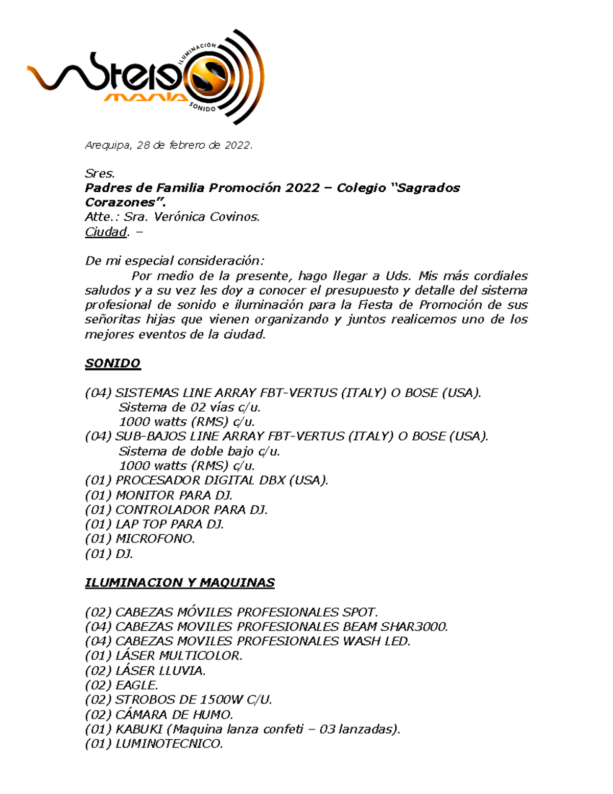 Proforma Promo Sagrados Corazones 10-12-22 Laguna Dorada B S2 - Steis ...