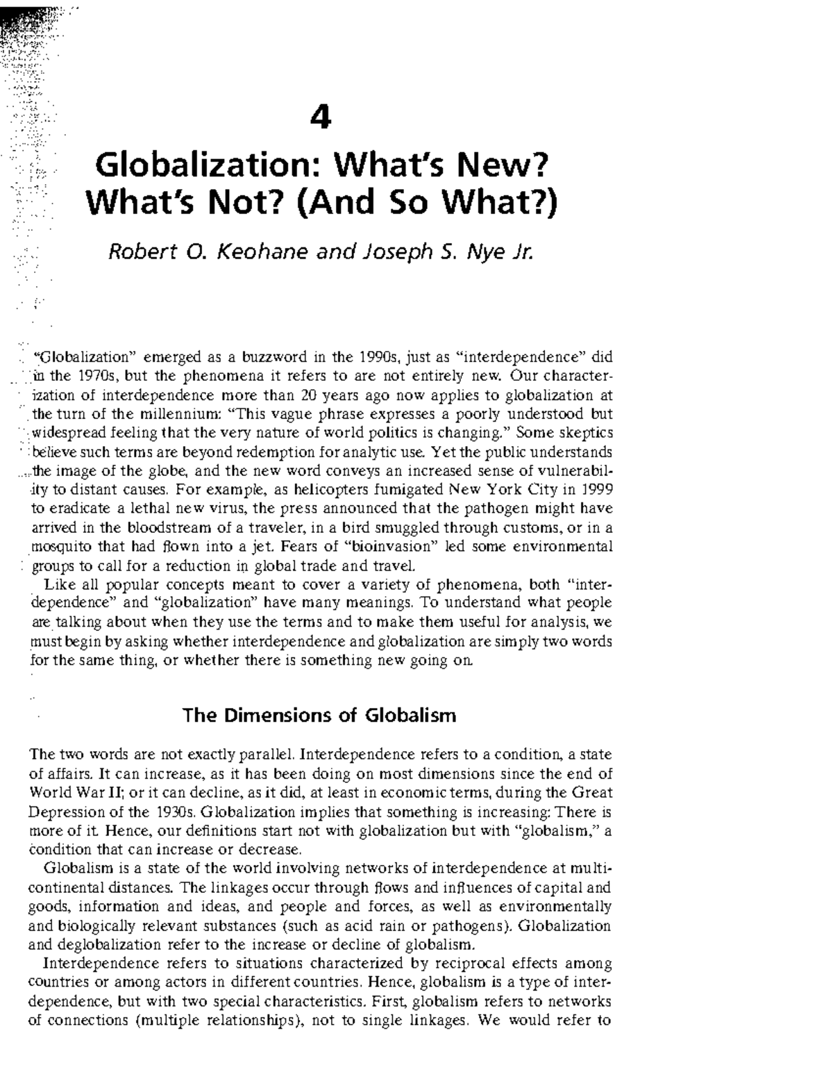 Rethinking Globalization What S New Course Code 4g Studocu