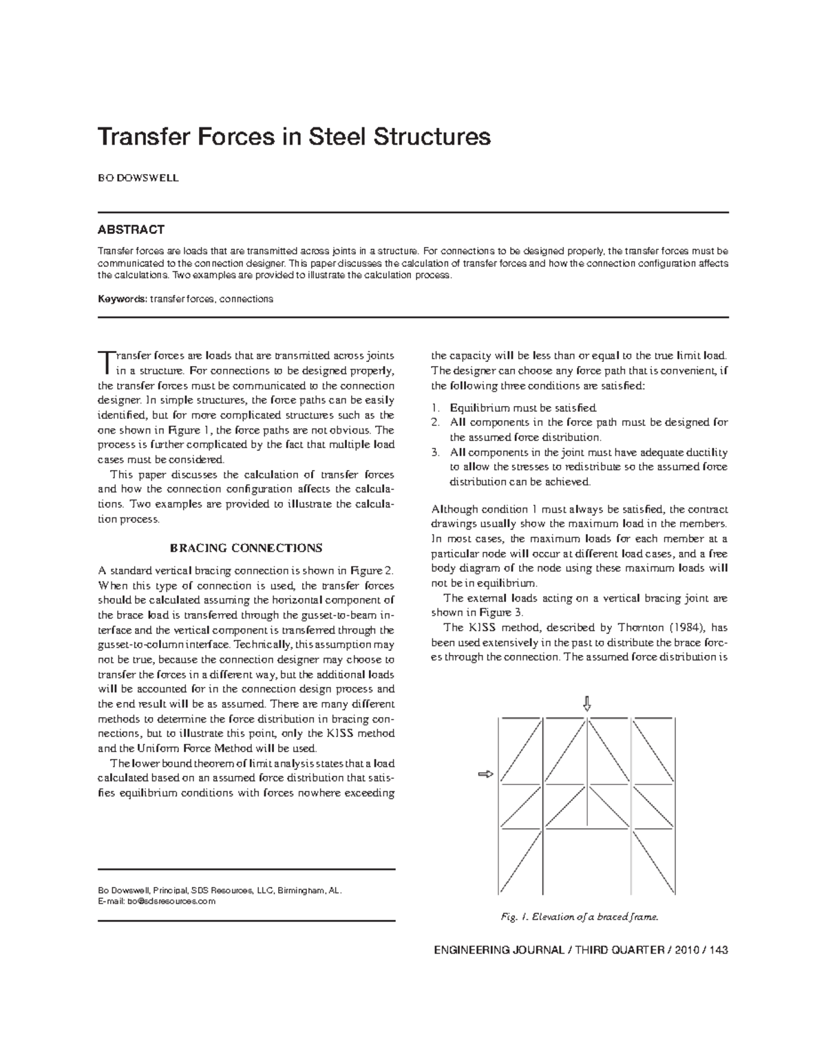 Transfer Forces in Steel Structures: Calculation Methods and Examples ...