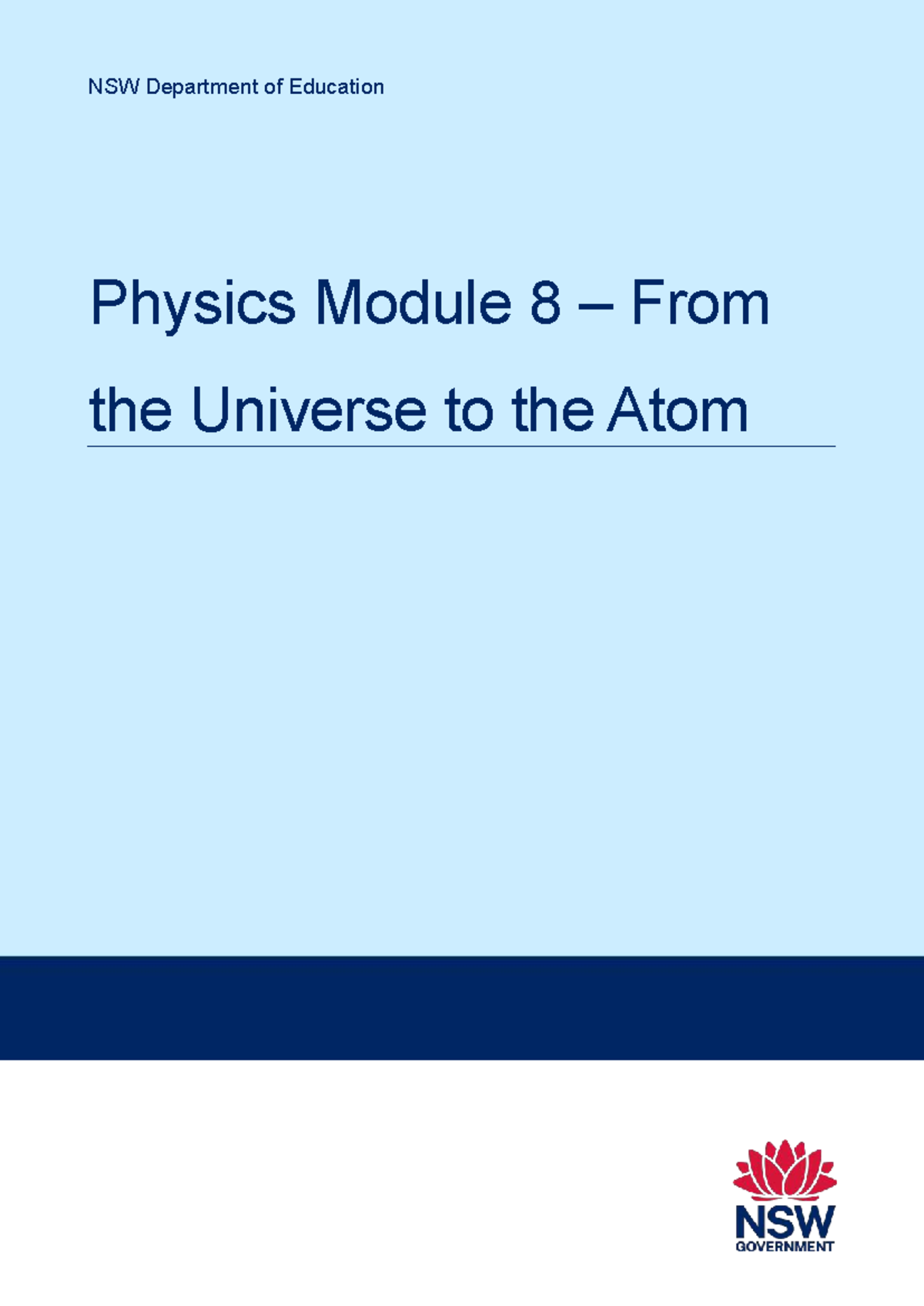 NSW Physics Module 8: From the Universe to the Atom Study Guide - Studocu