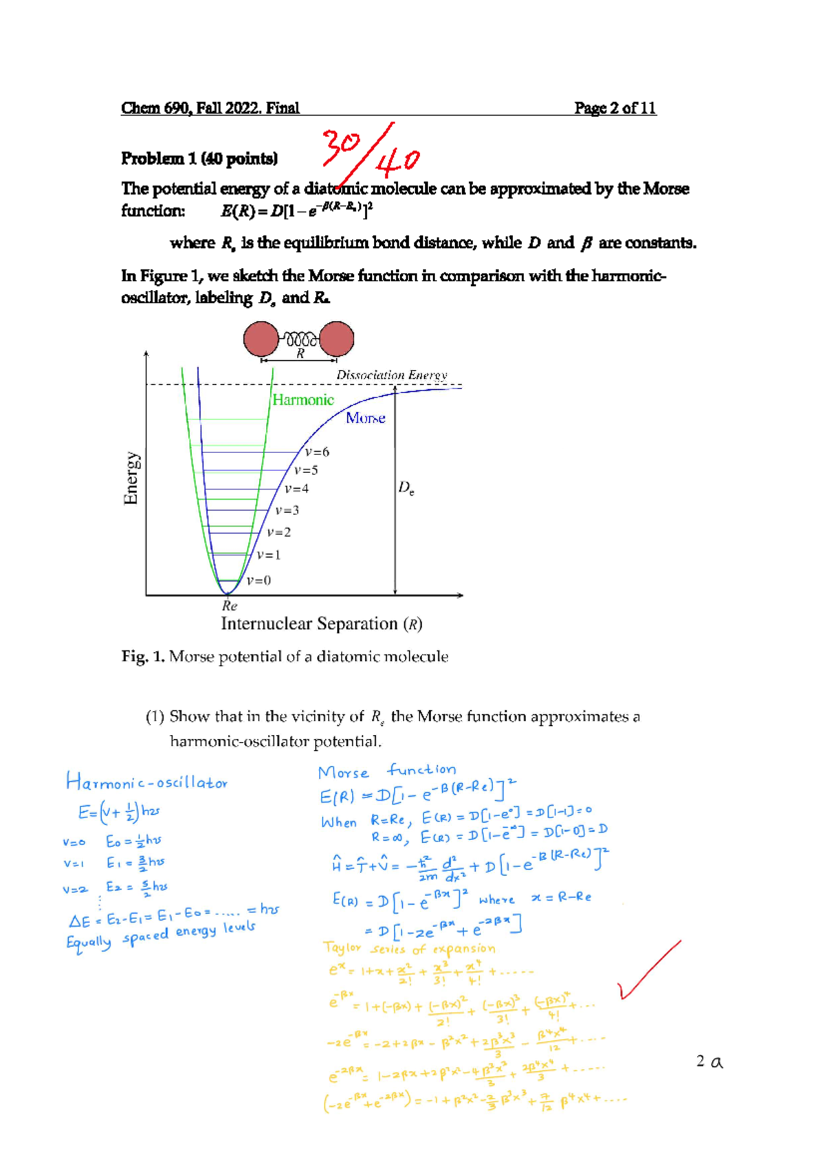 Chem 690, Fall 2022. Final Exam Questions and Answers Review - Studocu