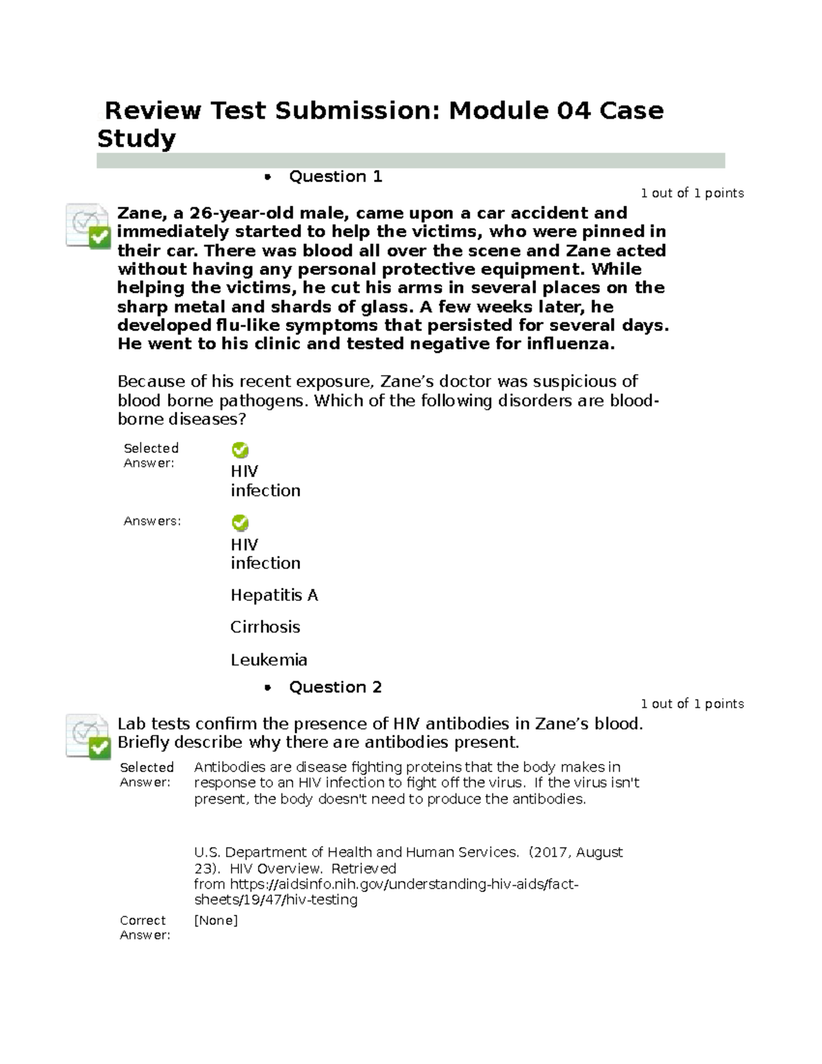 AP2 Mod4 Case Study - Lymphatic Disorders and HIV Overview - Studocu