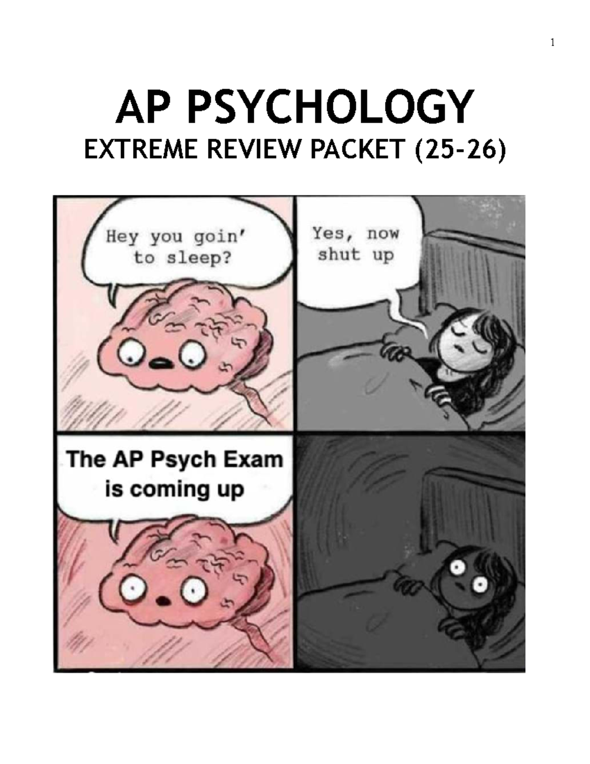 AP Psychology 1 Study Guide: Comprehensive Review Packet - Studocu