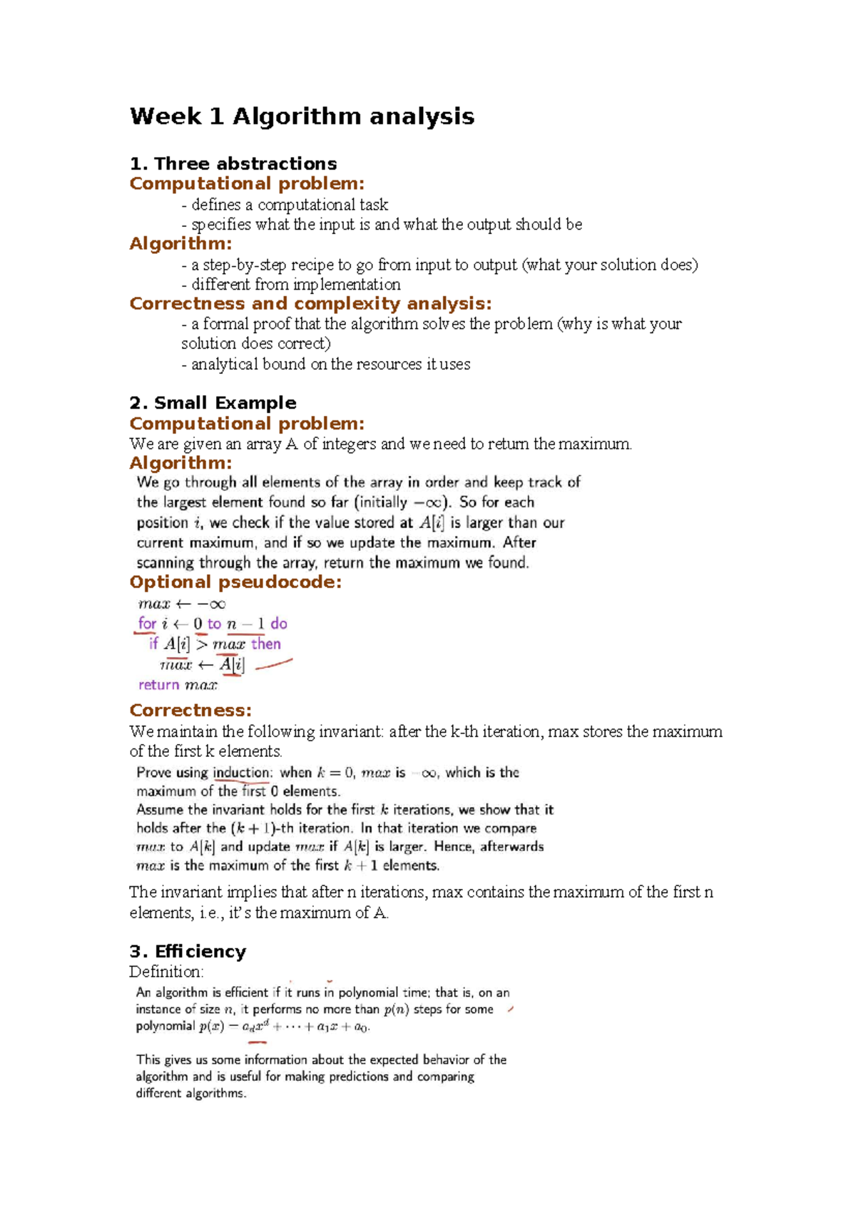COMP2123 Lecture Notes: Algorithm Analysis and Data Structures (Weeks 1 ...