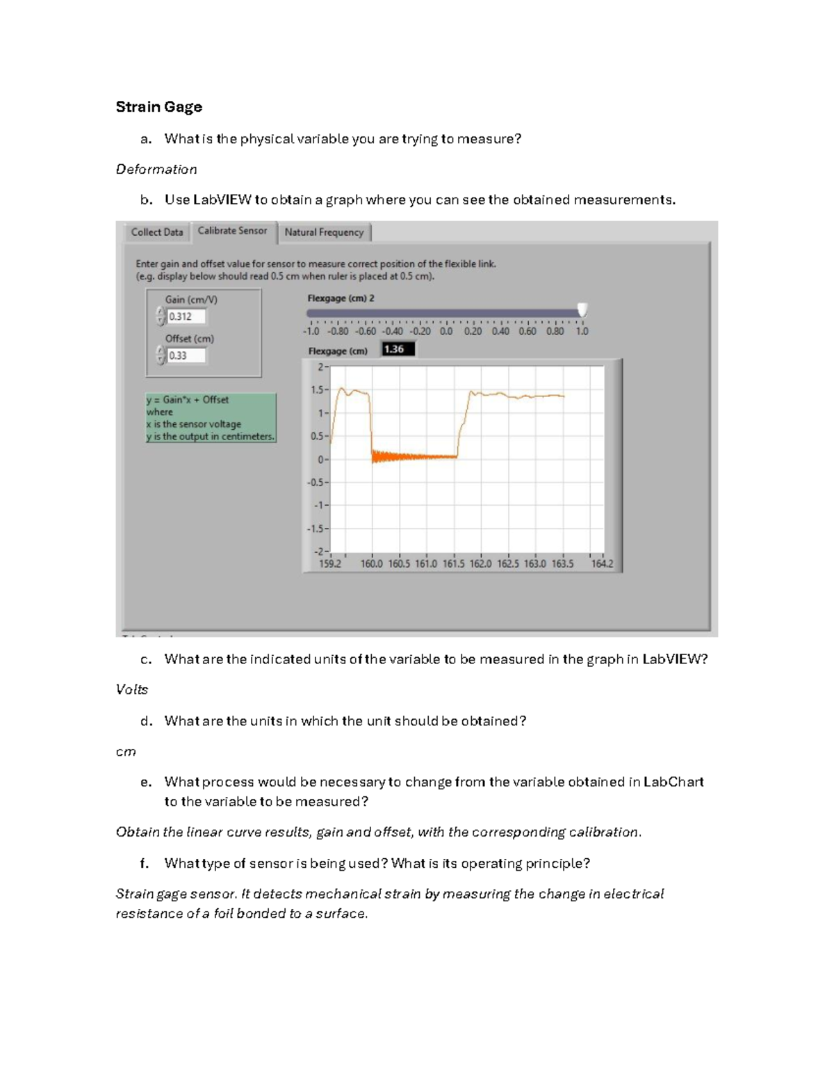 Lab Report Session 6 - LabVIEW Sensor Calibration and Analysis - Studocu